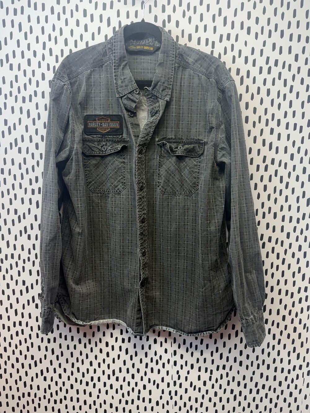 Harley Davidson Long Sleeve Button Down Plaid Shirt Men’s Size: xl